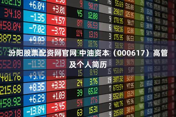 汾阳股票配资网官网 中油资本（000617）高管及个人简历