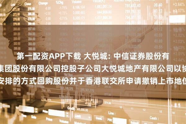 第一配资APP下载 大悦城: 中信证券股份有限公司关于大悦城控股集团股份有限公司控股子公司大悦城地产有限公司以协议安排的方式回购股份并于香港联交所申请撤销上市地位完成的临时受托管理事务报告