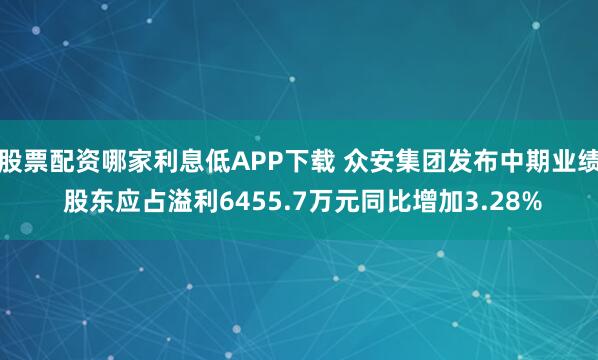 股票配资哪家利息低APP下载 众安集团发布中期业绩 股东应占溢利6455.7万元同比增加3.28%